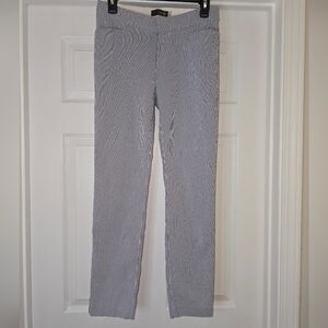 crosby. Women's Navy and White Seersucker Chinos